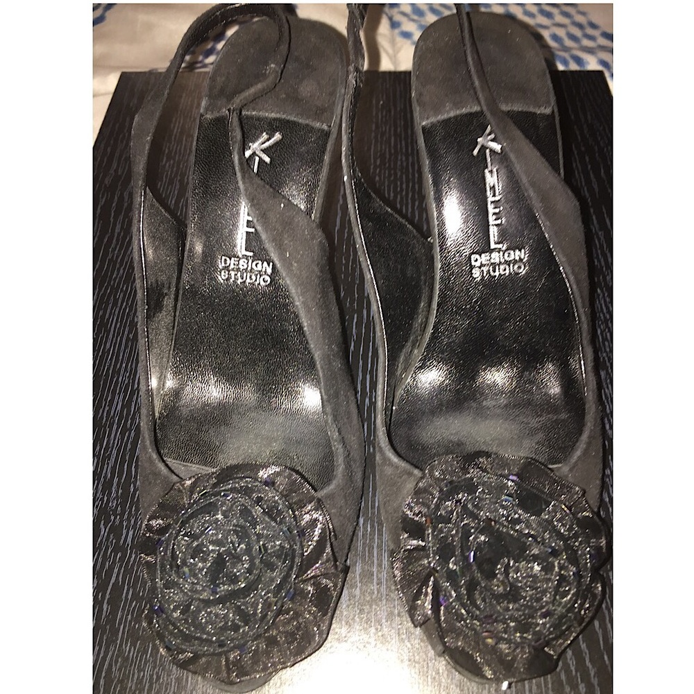 Kimel Design Studio Slingback Heels..Sz: 6...Black